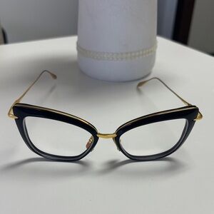 DITA , Amorly - Elegant Black and Gold Cat-Eye Glasses